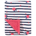 Girls Plush Mink and Sherpa Blanket, Untamed Blossom